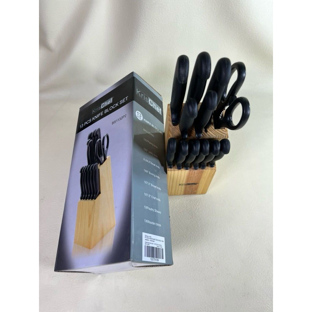 (New) KrisChef 13 pcs Knife Block Set