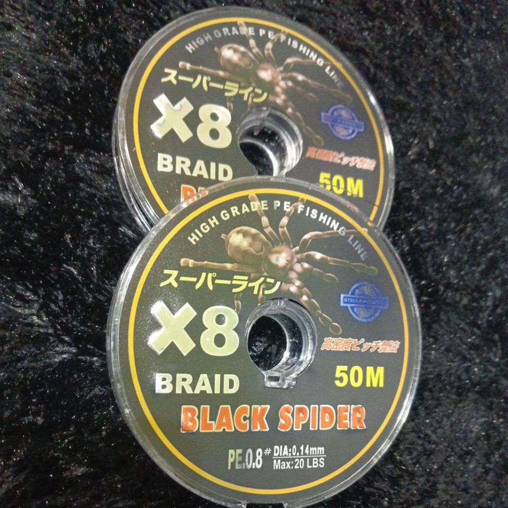 SENAR PE STELLA BLACK SPIDER 0.8 0,14MM