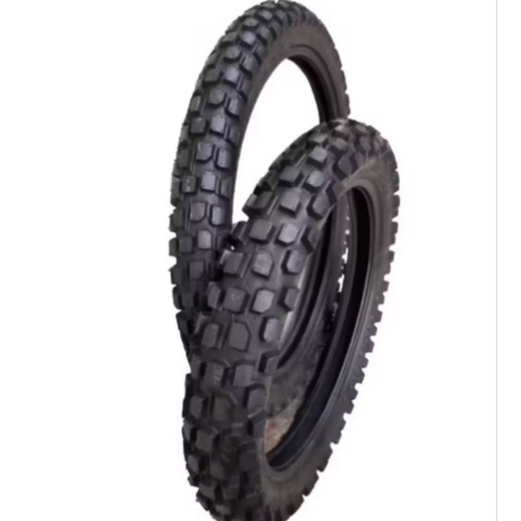 sepasang ban trail copotan motor crf ring 18&21 depan belakang barang mulus