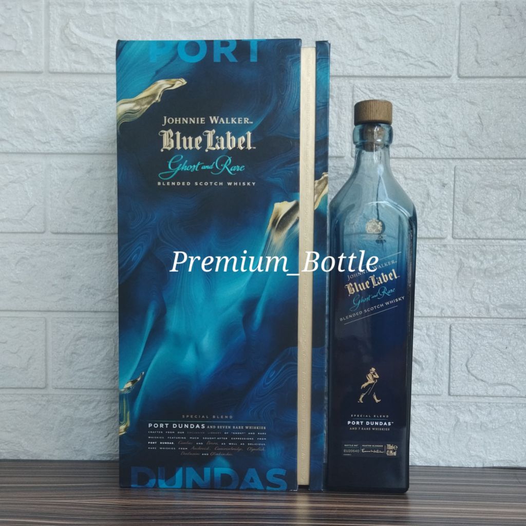 Botol Kosong JW Blue Label Ghost n Rare Port Dundas 700ml + Box