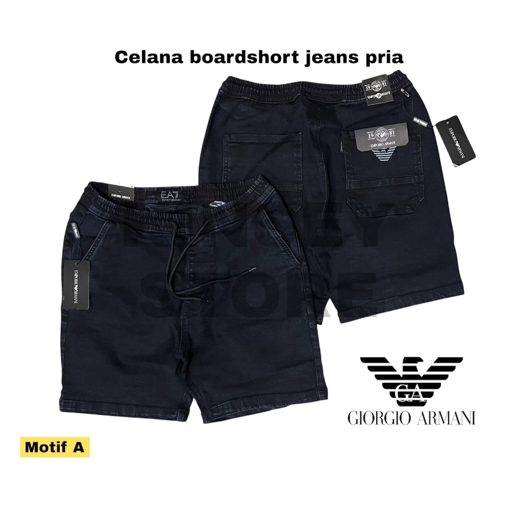 GIORGIO ARMANI Boardshort Celana Jeans Pendek Premium