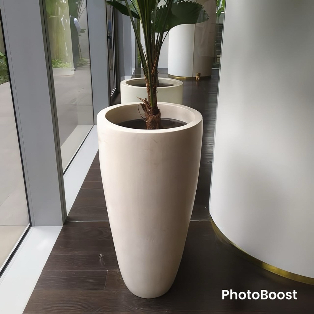 pot tanaman teraso model vas jumbo | pot terrazzo