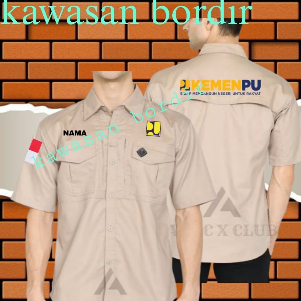 Premium kemeja tactical Kemenpu pupr seragam Kemenpu pupr baju Kemenpu pupr baju pupr seragam Pupr k