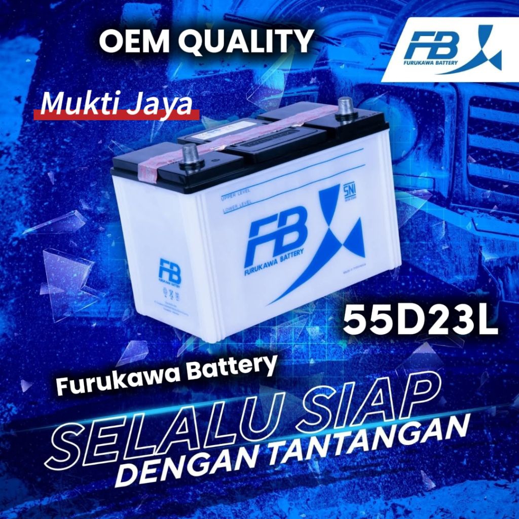 Aki mobil Mitsubishi Mirage FB 55D23L Furukawa Battery (60ah)