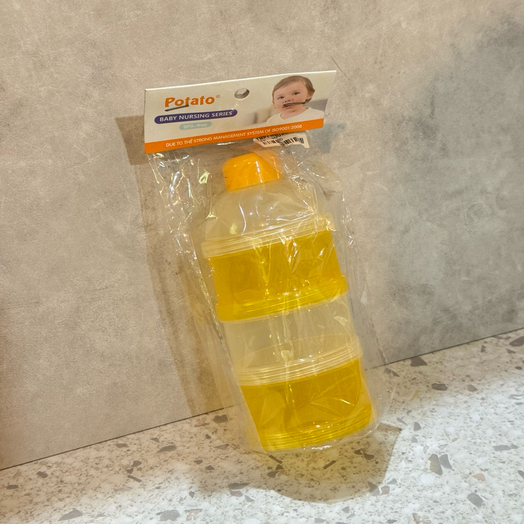 Tempat Wadah Susu Bubuk Bayi  3 Sekat Tingkat Container Susu Formula Dispenser Bayi