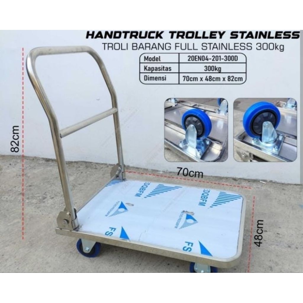 Troli barang 4 roda kapasitas 500kg