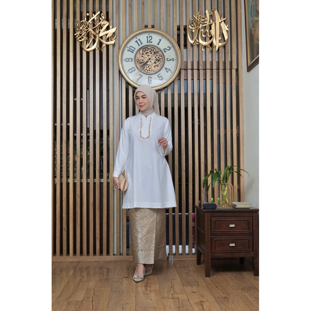 Tunik pesta kondangan best seller batu payet busui original brand kamari mewah dan elegan bahan katu