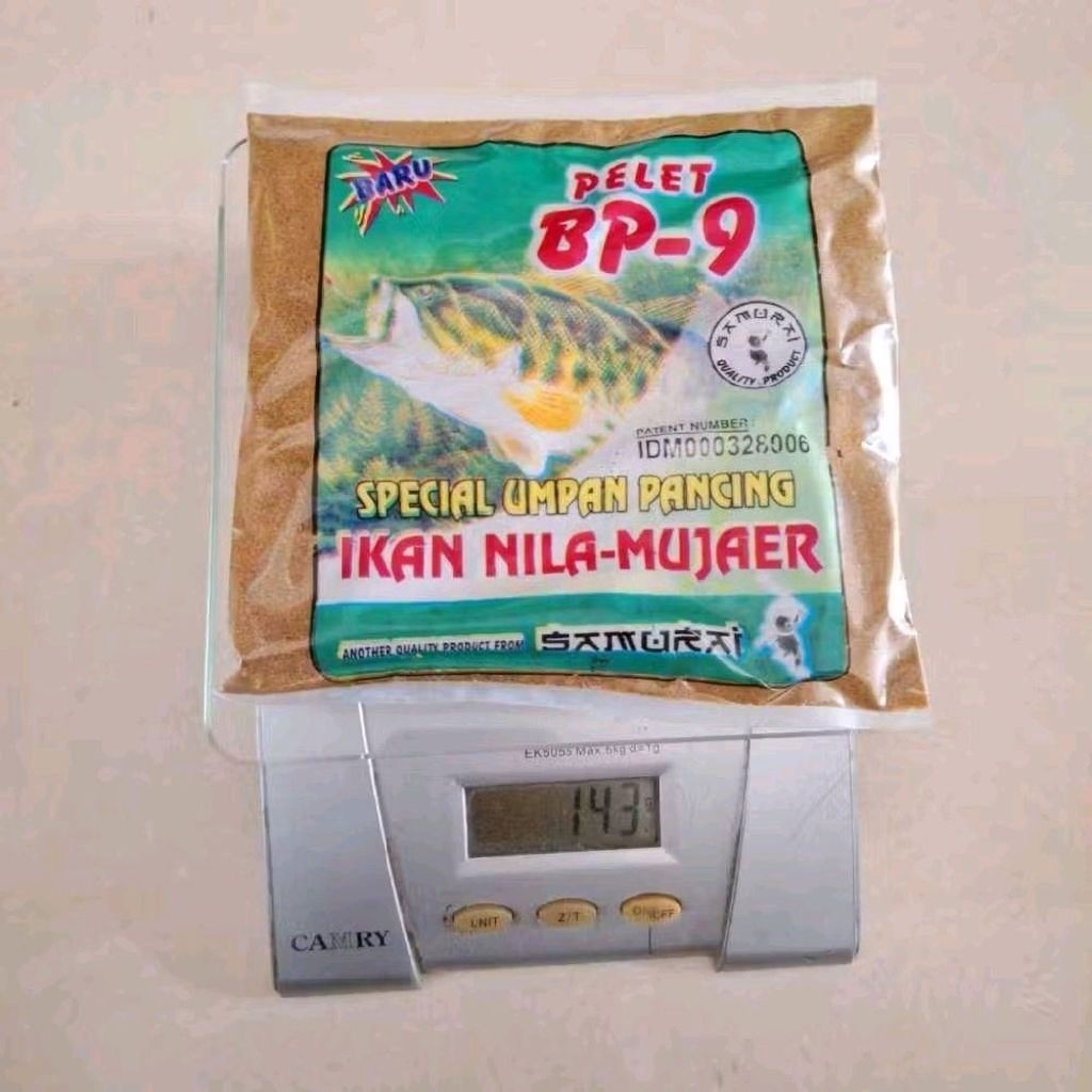 Umpan pelet BP 9 samurai ikan nila mujair