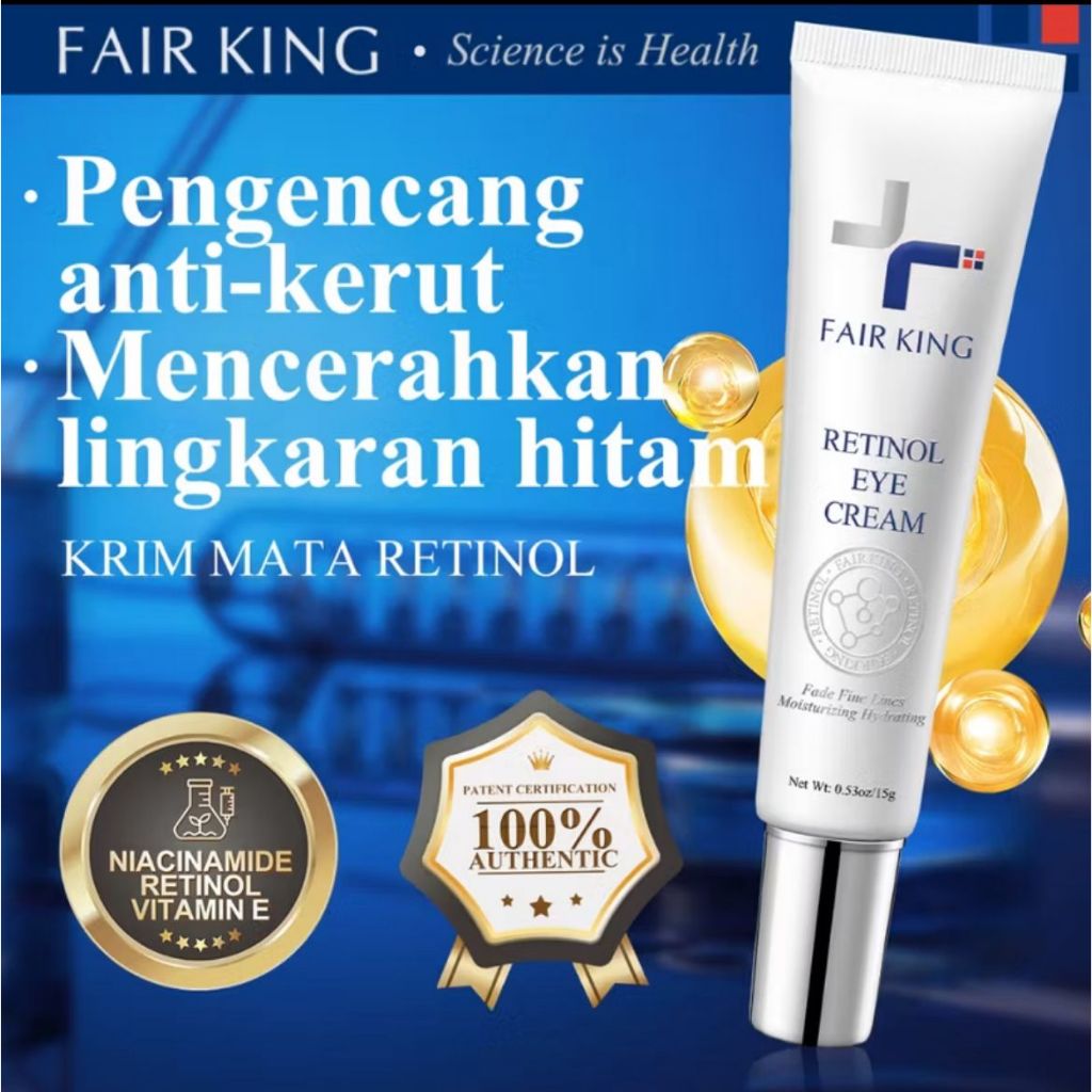 FAIR KING RETINOL EYE CREAM MENGENCANGKAN ANTI KERUT, MENCERAHKAN LINGKARAN MATA BPOM