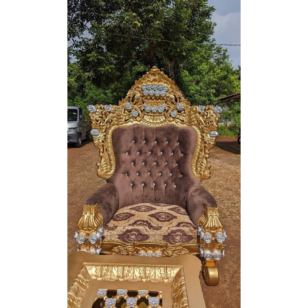 kursi sofa tamu ukiran aladin 321+ meja kayu jati jepara