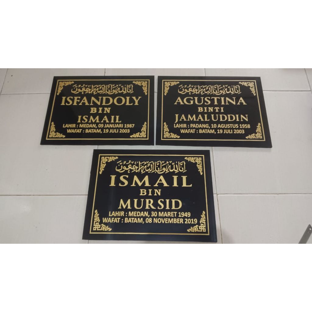 Ukiran Nama Batu Nisan Makam