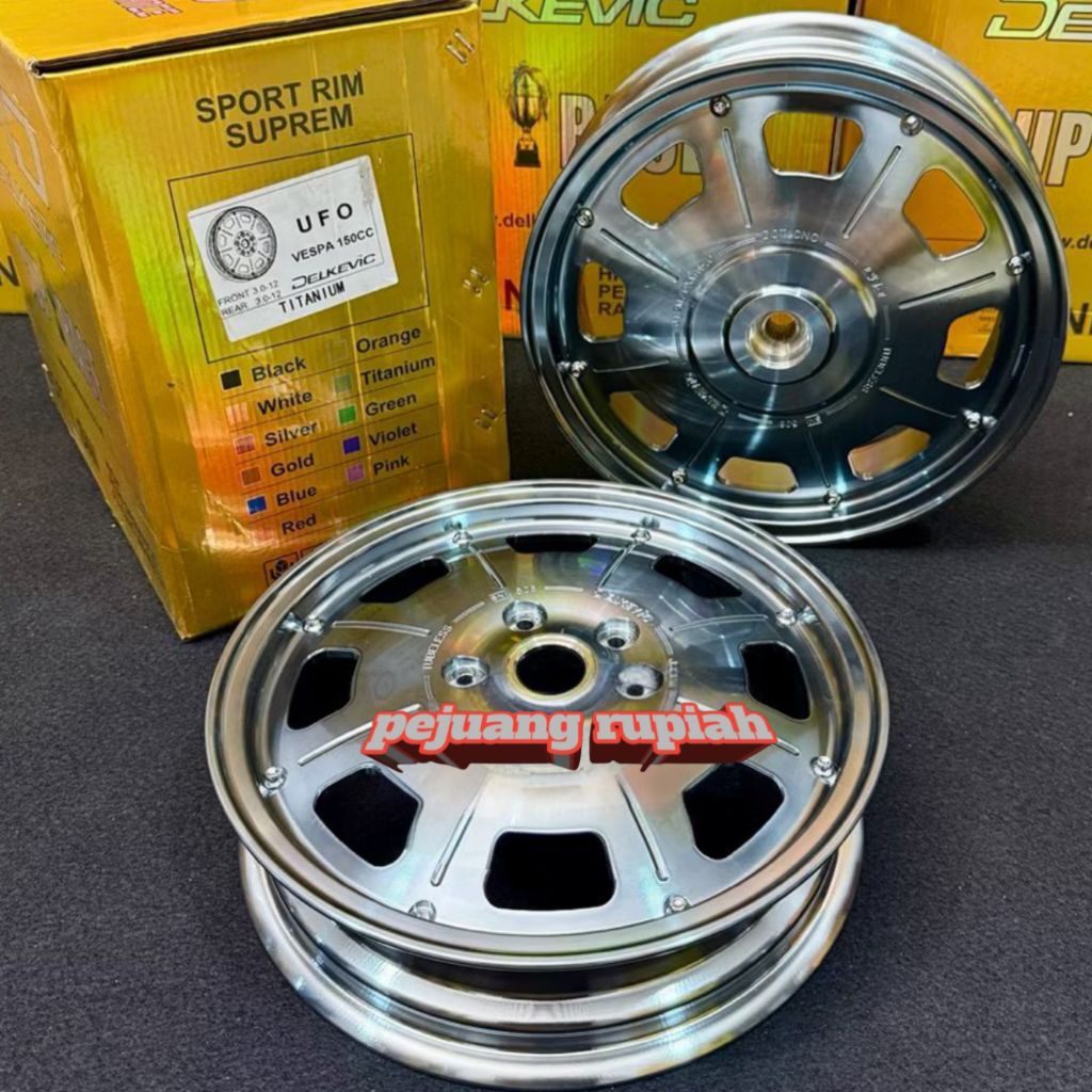 Delkevic Velg Vespa 150 cc vespa 300 cc ring 12 300/300 model ufo