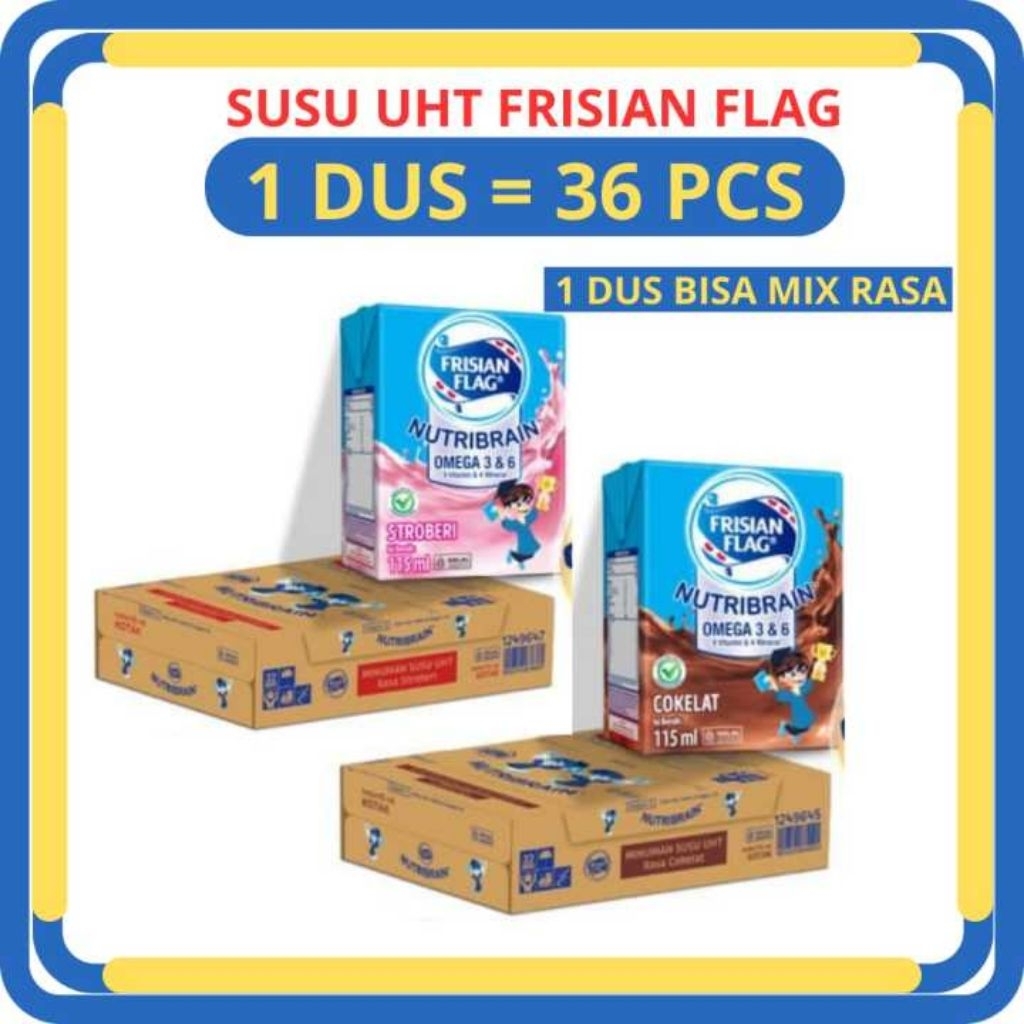 Susu Frisian Flag Susu UHT Nutribrain 1 Dus 36pcs 110ml