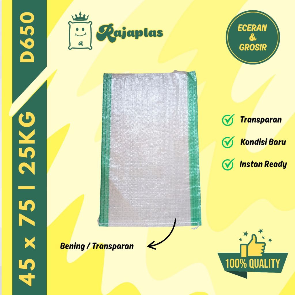 Karung 25 Kg Transparan | Karung Beras 25 Kg Bening
