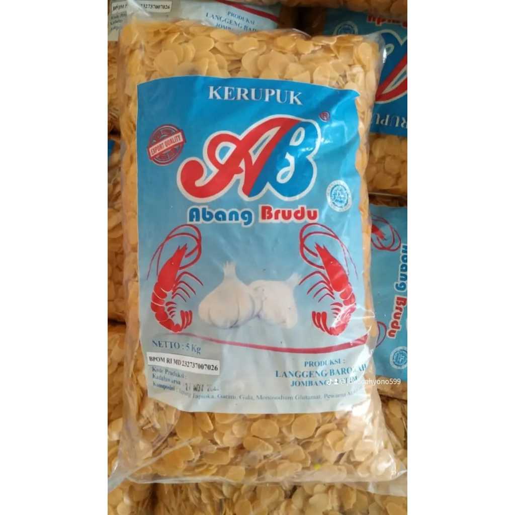 Kerupuk abang brudu minitop - krupuk seblak - krupuk sari udang 1 bal 5 kg