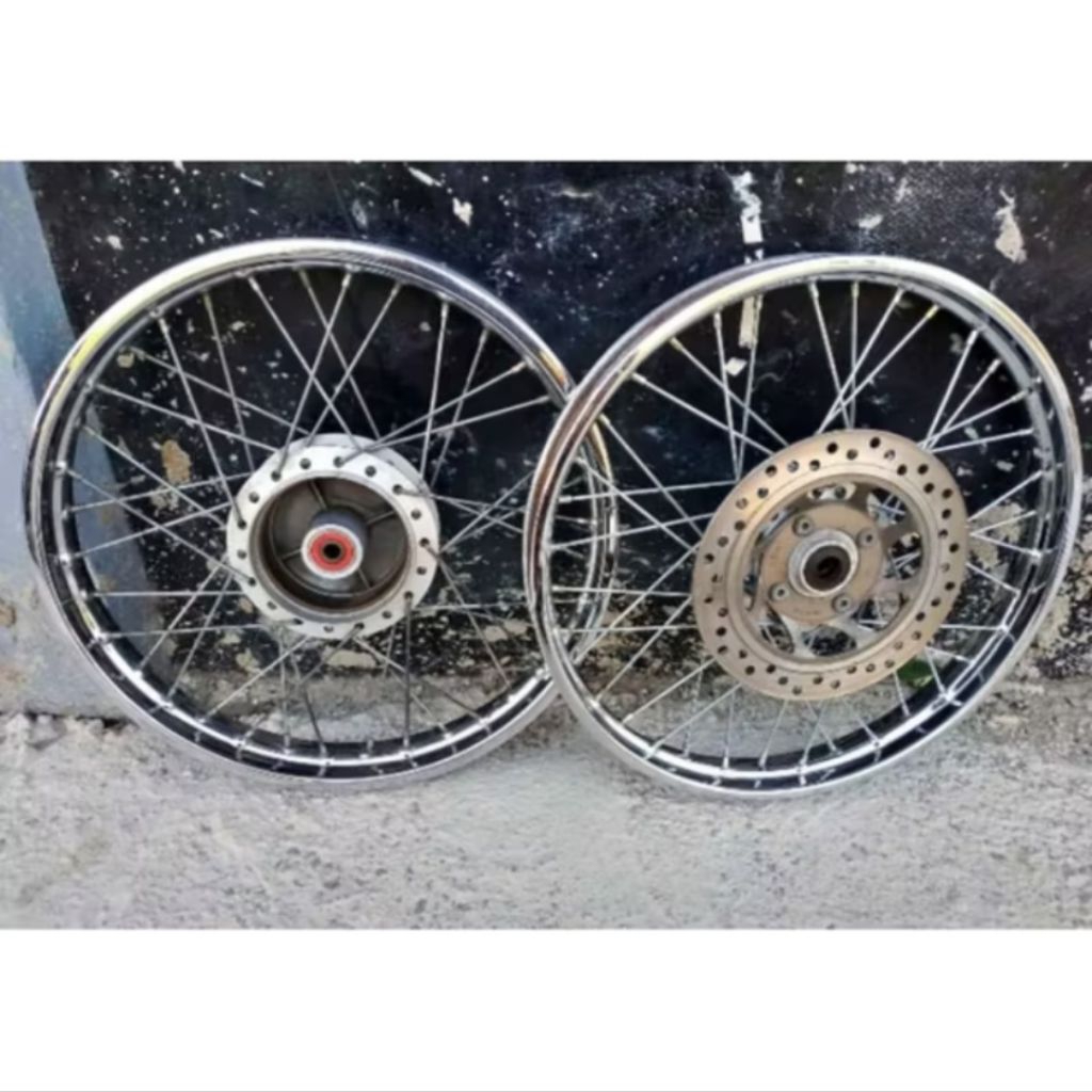 Velg pelek jari-jari 1set roda depan belakang motor honda karisma / supra X 125 / supra fit new ORIG