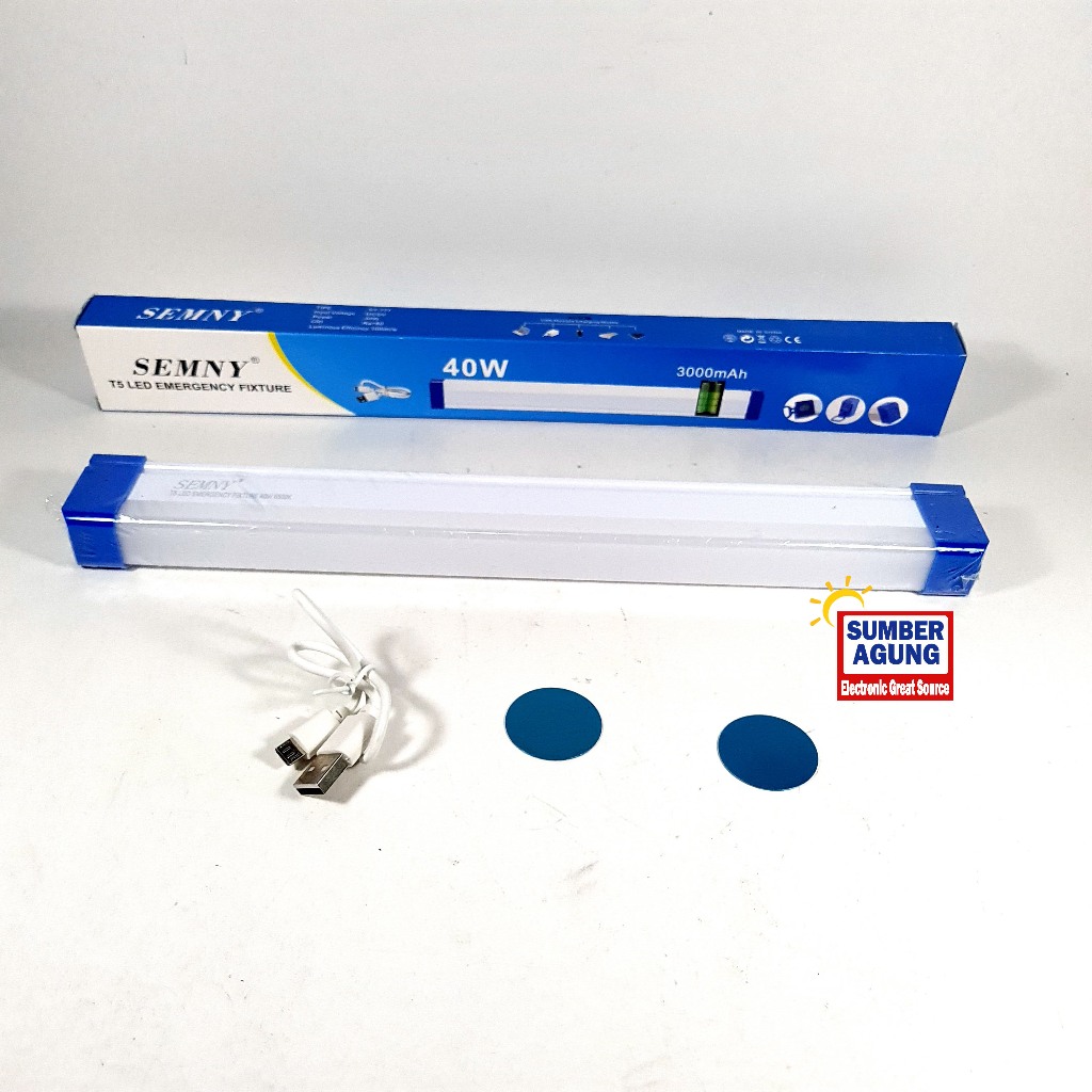 Lampu LED Emergency T5 Semny 40W Lampu Neon LED Panjang USB Lampu Portable Emergency Neon Cas
