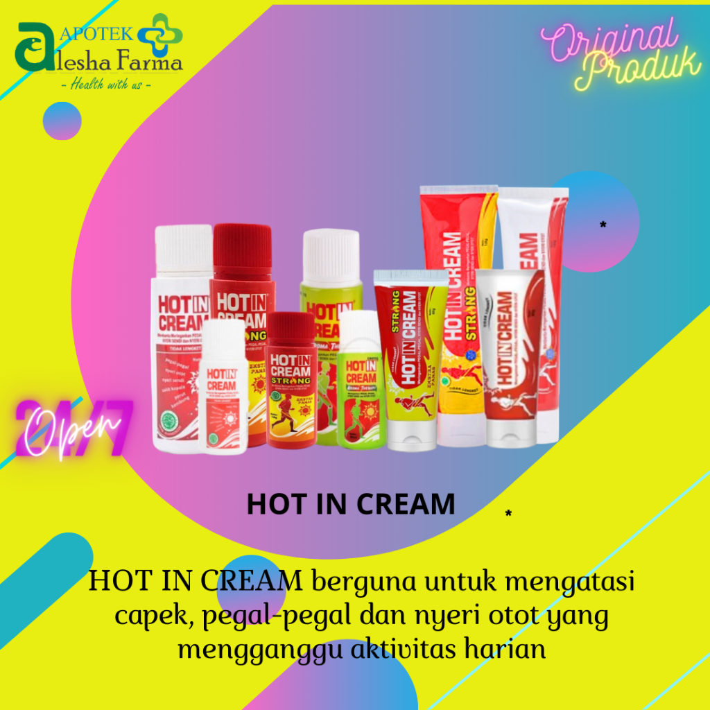 Hot In Cream Tube | Hot In Cream Botol | Krim Pegal Pegal | Krim Nyeri Otot