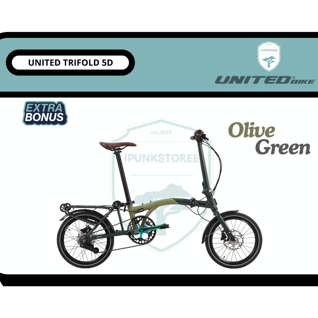 UNITED TRIFOLD 5D SEPEDA 3 LIPATAN INTERNAL GEAR