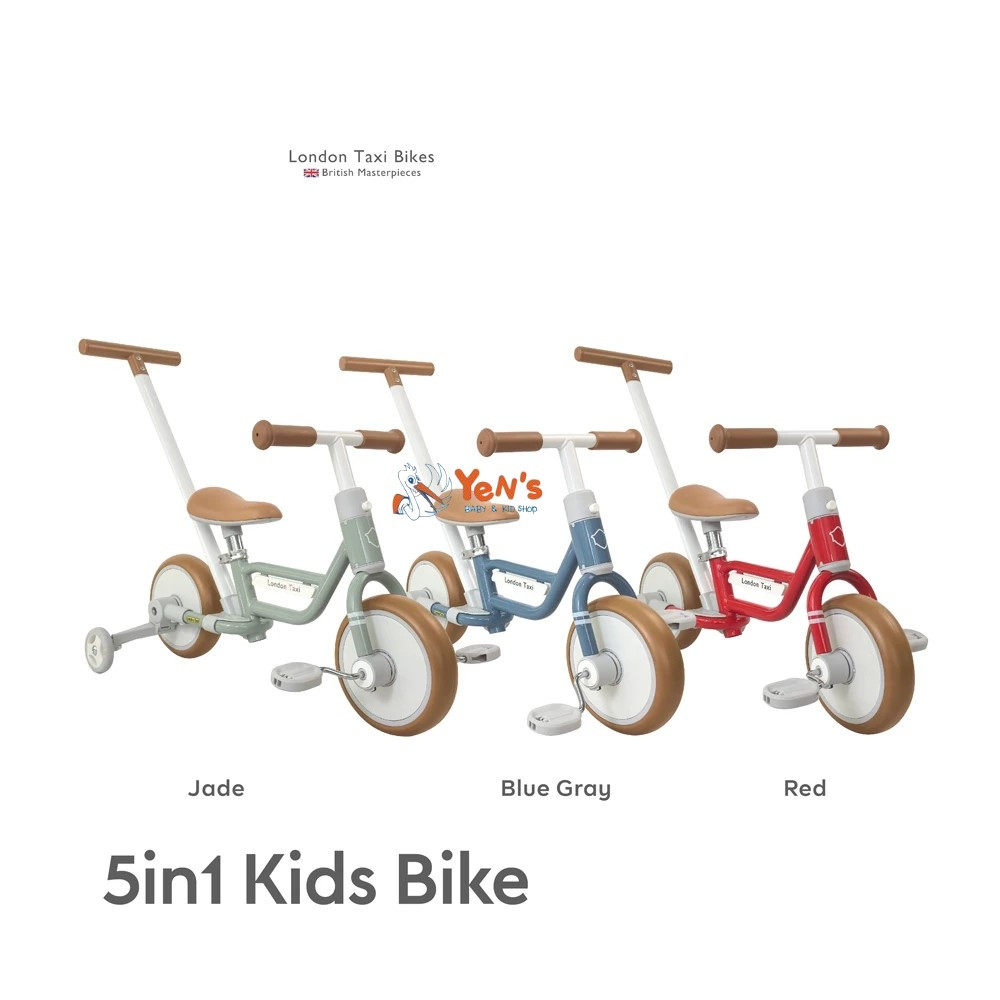 London Taxi 5in1 Kids Bicycle - Sepeda Anak Roda Tiga/Sepeda Dorong Anak/Balance Bike 8 INCH