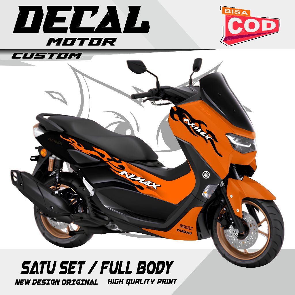 DECAL FULL BODY NMAX NEW 155 SIMPEL MOTIF API STICKER CUSTOM YAMAHA NMAX