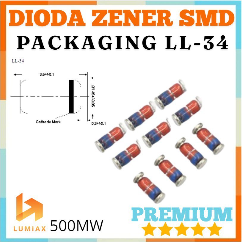 Dioda Zener 0.5w Diode 20V 20v 20 v 1/2W 1/2 0.5 0.5 w SMD 20V 0,5W