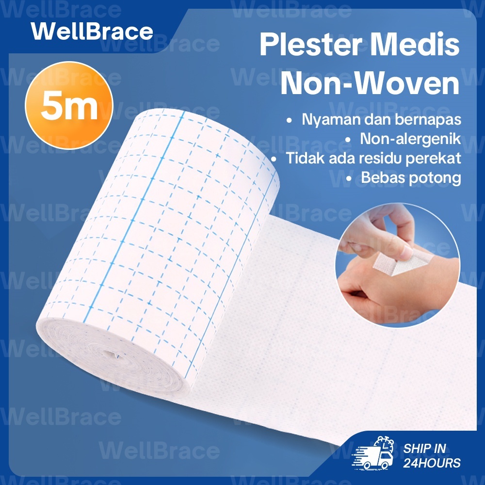 Perban Gulungan Besar Kasa Gulung Steril Untuk Luka Operasi Non Woven Fabric Plester Medis Putih