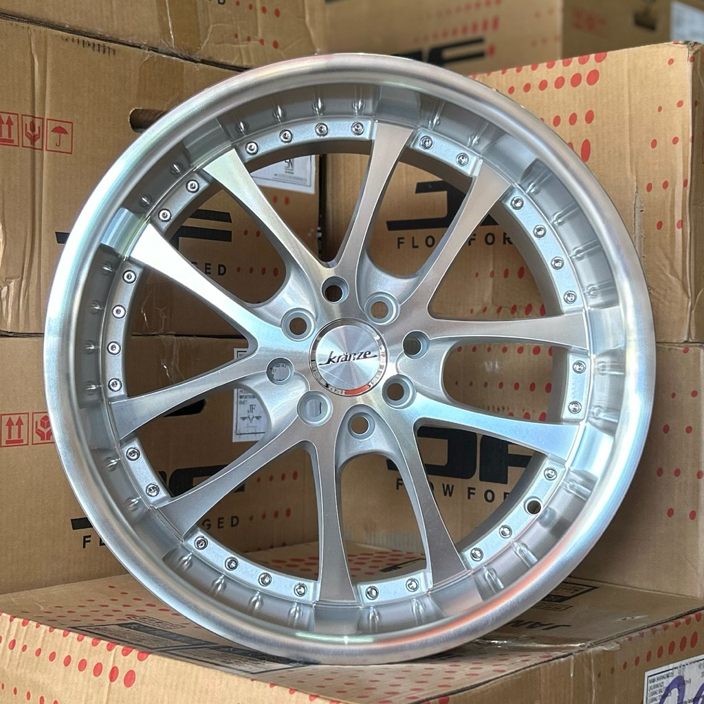Velg Kranze Ring 17 Lebar 8.5/9.5 Pcd 8x100/114 Et 33/38 Warna Silver Machine Face | Velg R17 | Velg