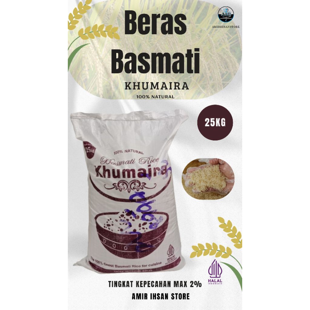 Beras Basmati Khumaira 25kg/Beras india 25kg/Beras basmati