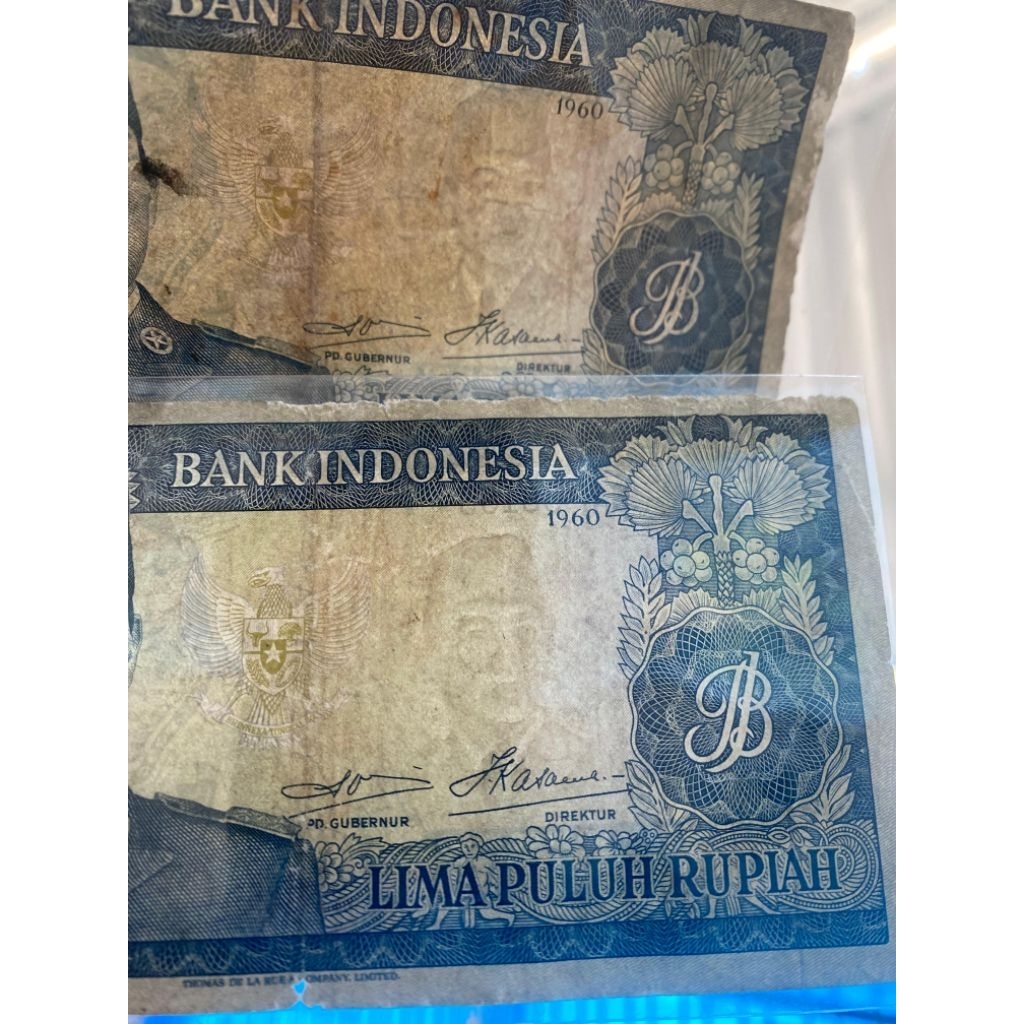 Uang kuno 50 rupiah soekarno fine