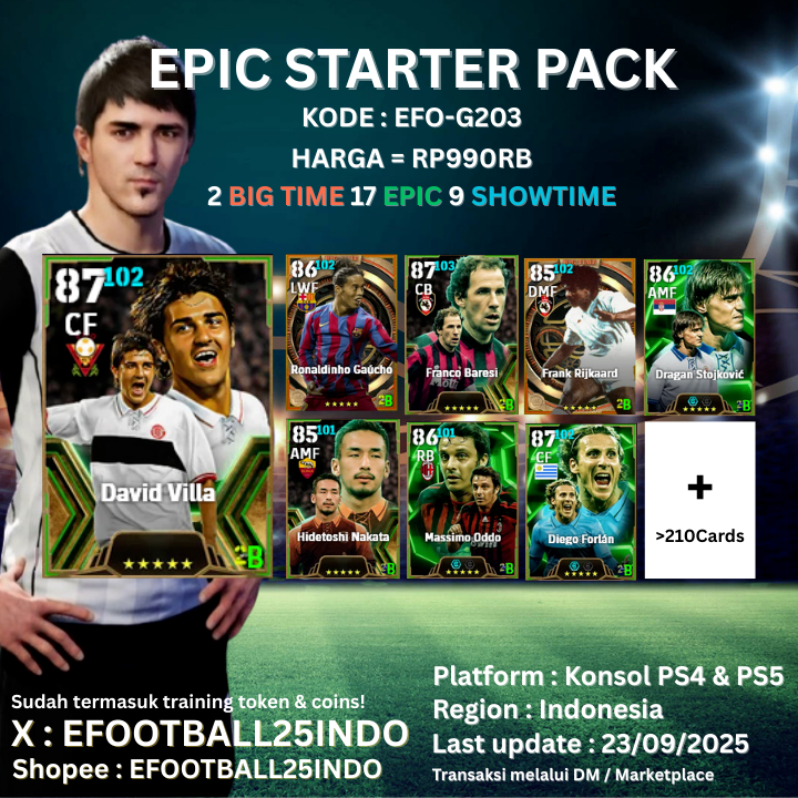 GrahaGamingID GGID-G203 Starter Pack Akun eFootball Konsol PS4 PS5