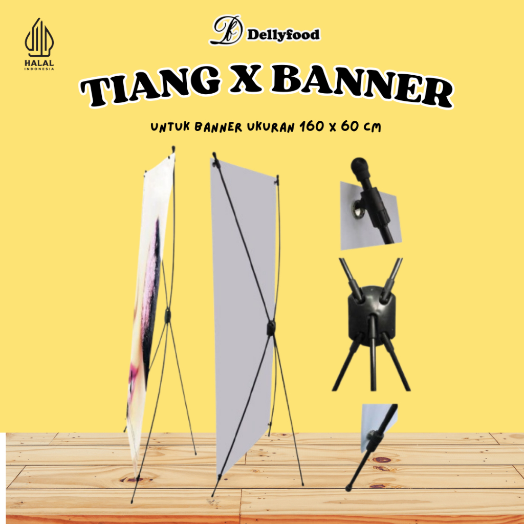 Tiang X Banner/ Tiang Spanduk Ukuran 60x160