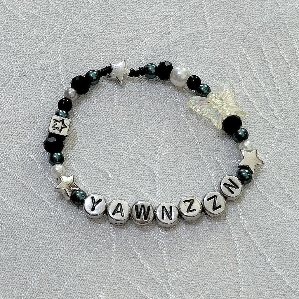 (BISA REQUEST NAMA) YAWNZZN Beads Bracelet Gelang Manik KPOP TXT Yeonjun