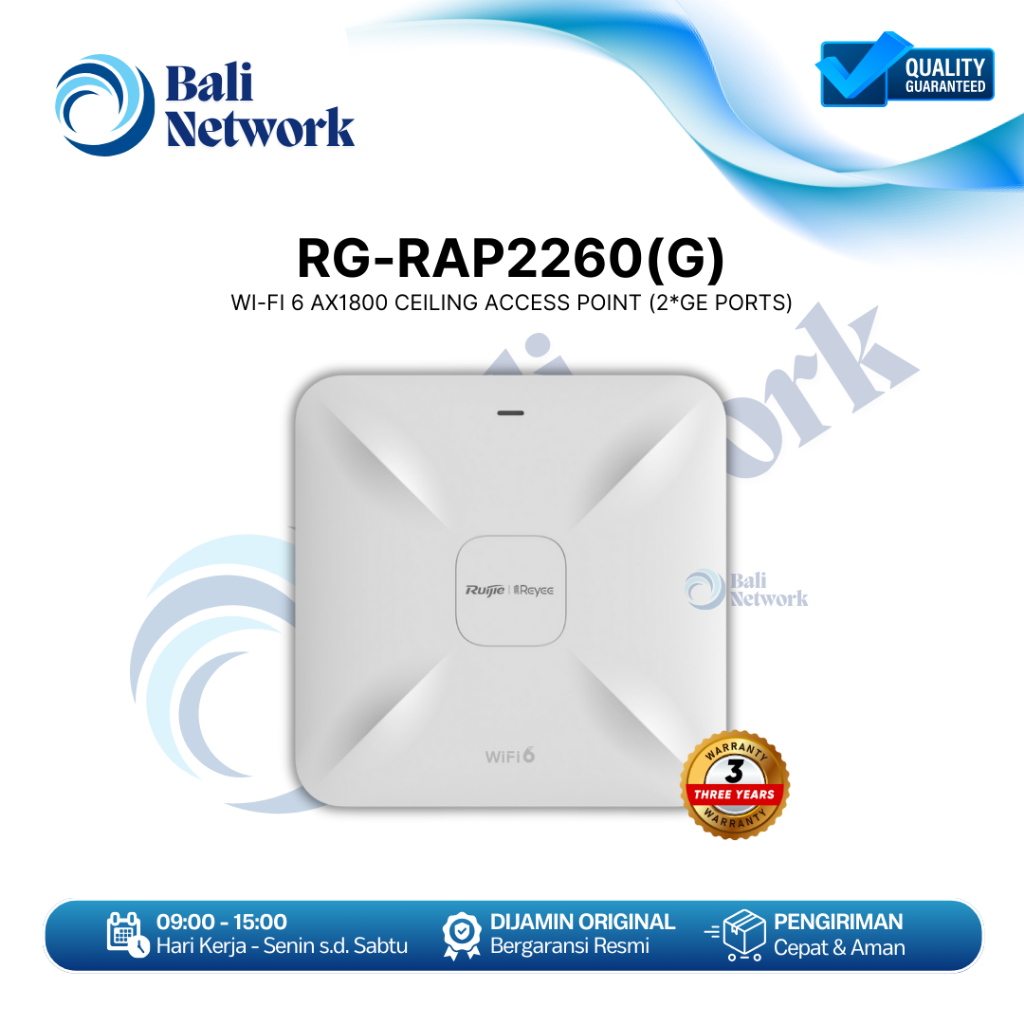 RUIJIE REYEE RG-RAP2260G Wi-Fi 6 Dual Band Ceiling Mount Access Point RG-RAP2260(G)