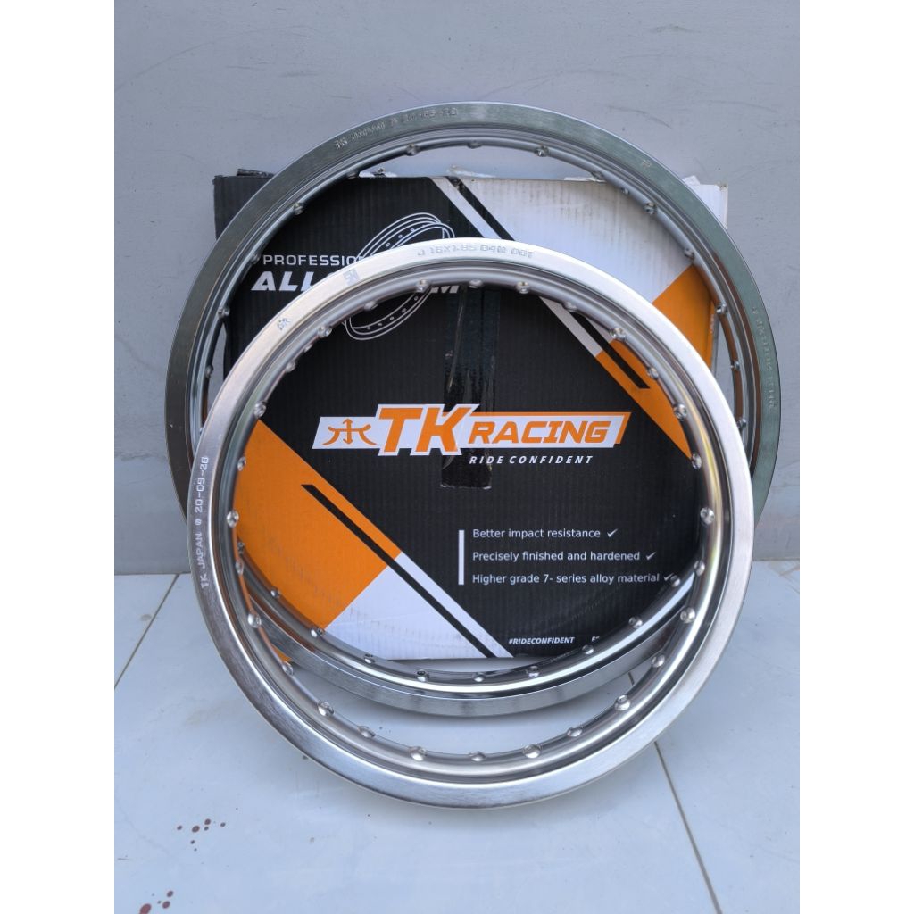 PROMO VELG TK RACING ORIGINAL ASLI RING 16 19 HOLE LUBANG JARI JARI 28 SET DEPAN BELAKANG SESUAI DI 