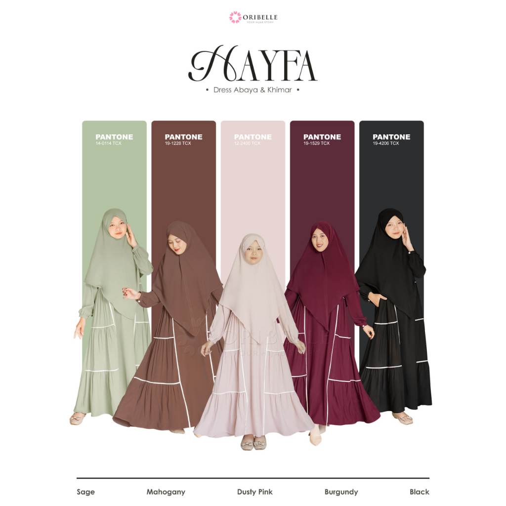 hayfa by ORIBELLE I dress abaya dengan material arabian premium