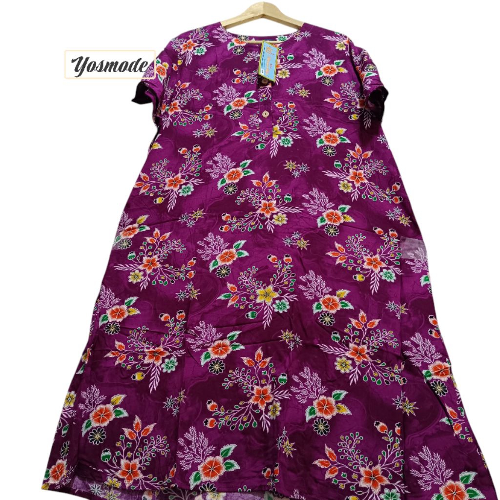 BATIK KENCANA UNGU TERBARU LEBEL BIRU LD 120 PB 115 DASTER BATIK KENCANA UNGU ASLI TERLARIS DASTER C