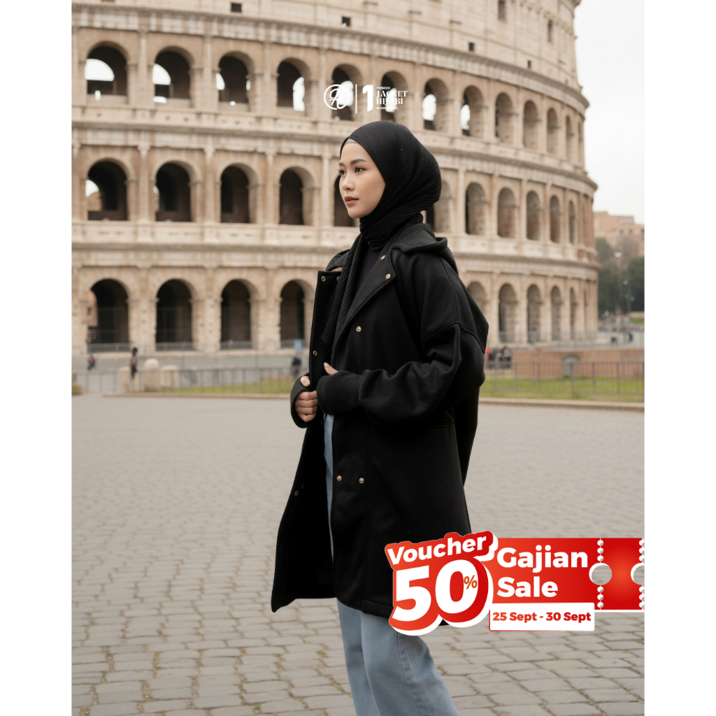 Hijacket Nayara Jaket Muslimah Syar'i Hangat & Elegan Jaket Fleece Premium