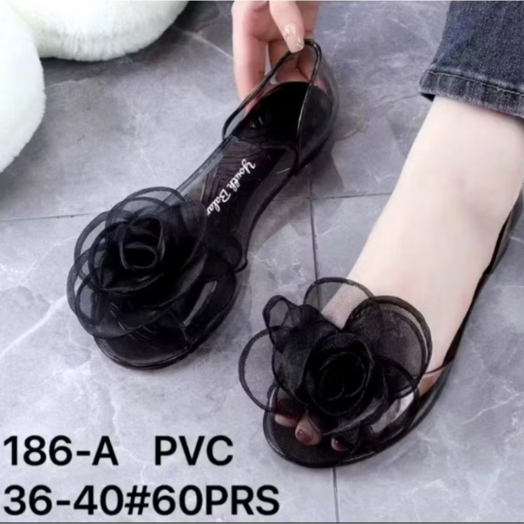 Sepatu Wanita Terbaru | Flat Shoes Youth Balance, New Barlun Mawar Hitam | Import Kekinian