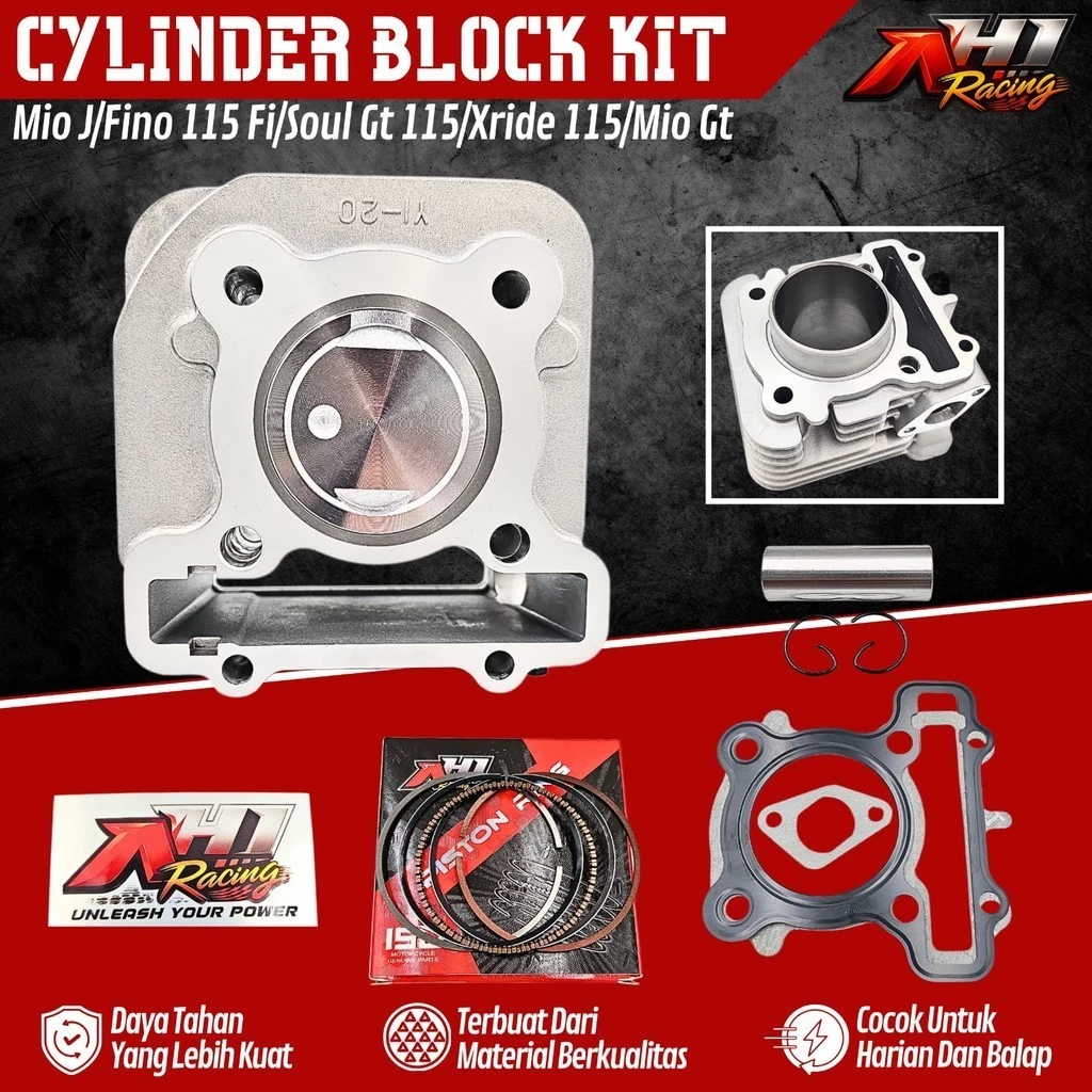 Boring Block Blok Seher Bore Up Mio J Fino Mio Gt Soul Gt Xride 115 54.5 59 Mm AH1 Racing Super Iron