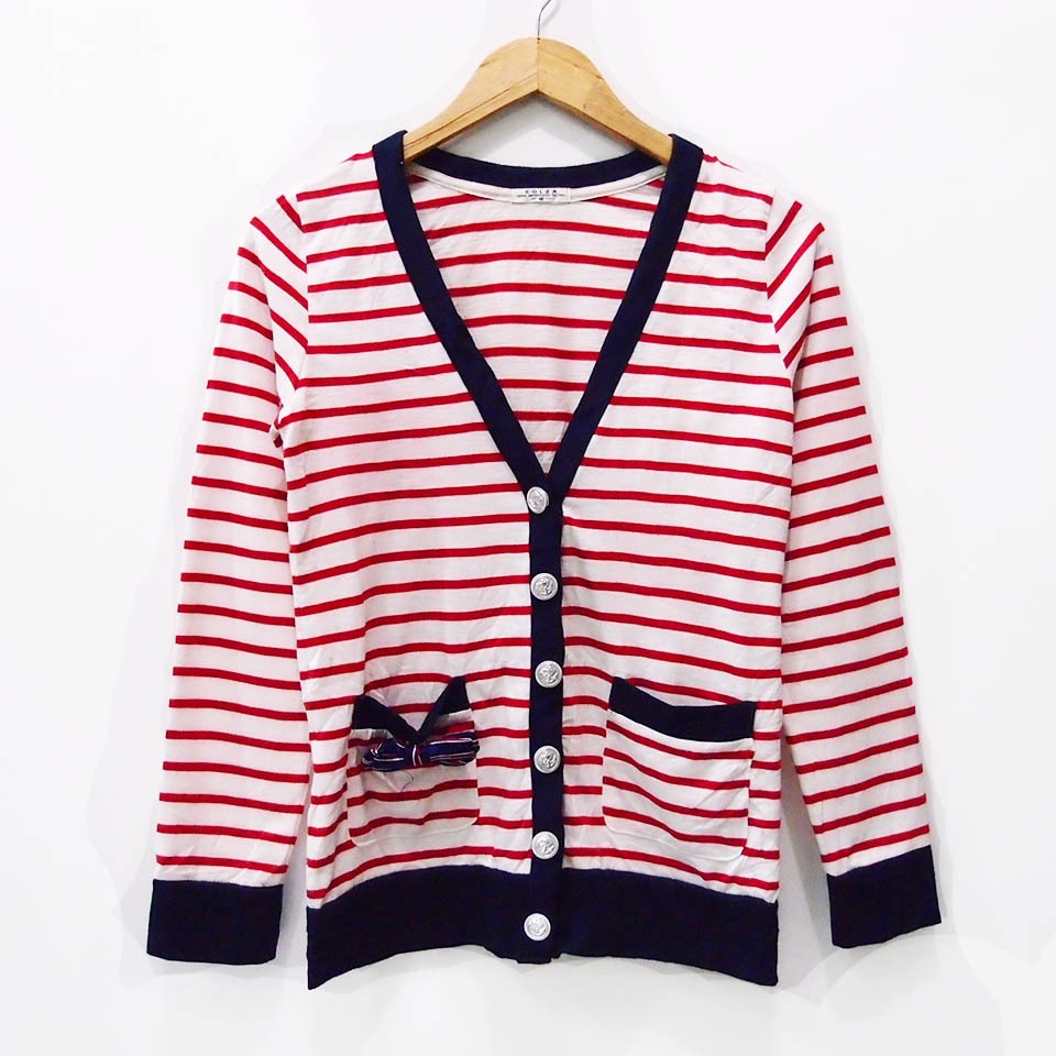 CH185 SIZE M SALUR RED COLZA CARDIGAN