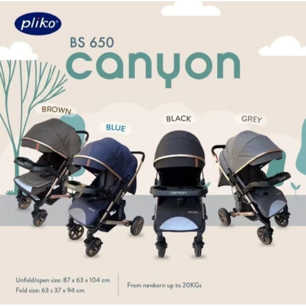 PLIKO Baby Stroller CANYON B/S 650 | Kereta Dorong Bayi Pliko Canyon