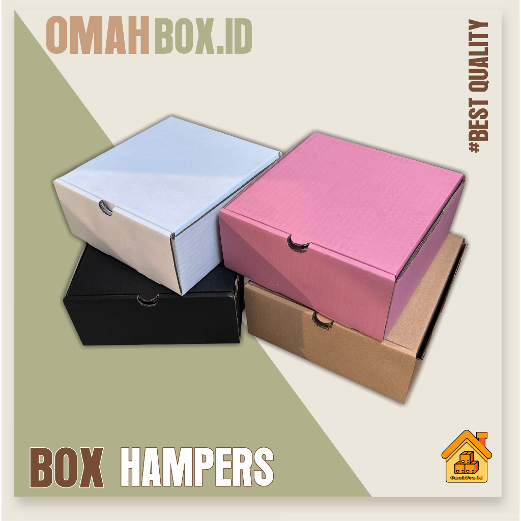 Box Hampers 18x18x8 cm B-FLUTE | kardus box polos | kardus diecut | kardus hampers | box baju | kard