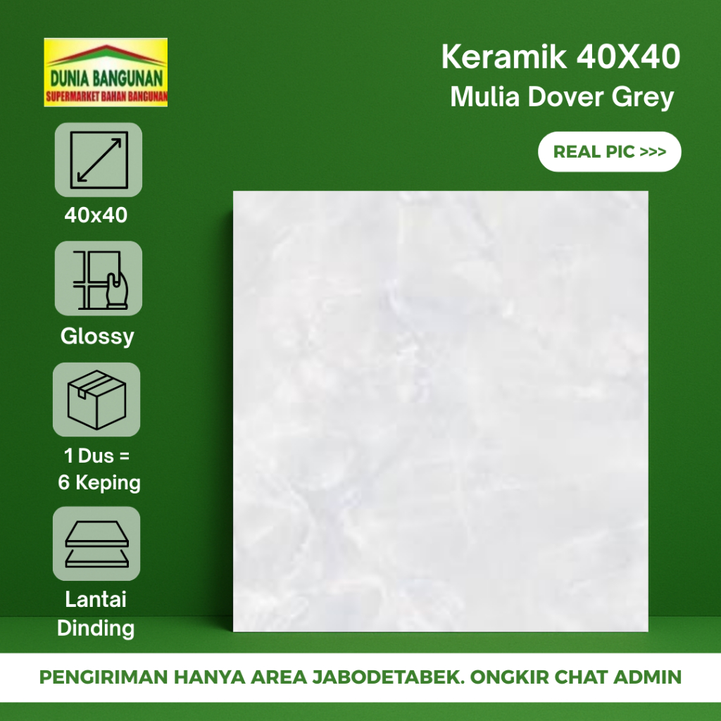 Keramik 40x40 Lantai Mulia Dover Grey Keramik Lantai Marble Grey Licin