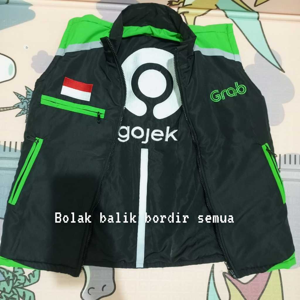 Rompi Gojek Grab Hitam Keren Bahan Adem