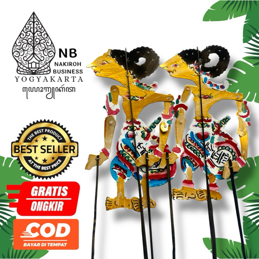 NAKIROHBUSINESS nakula sadewa wayang kertas duplex tebal tinggi 30cm