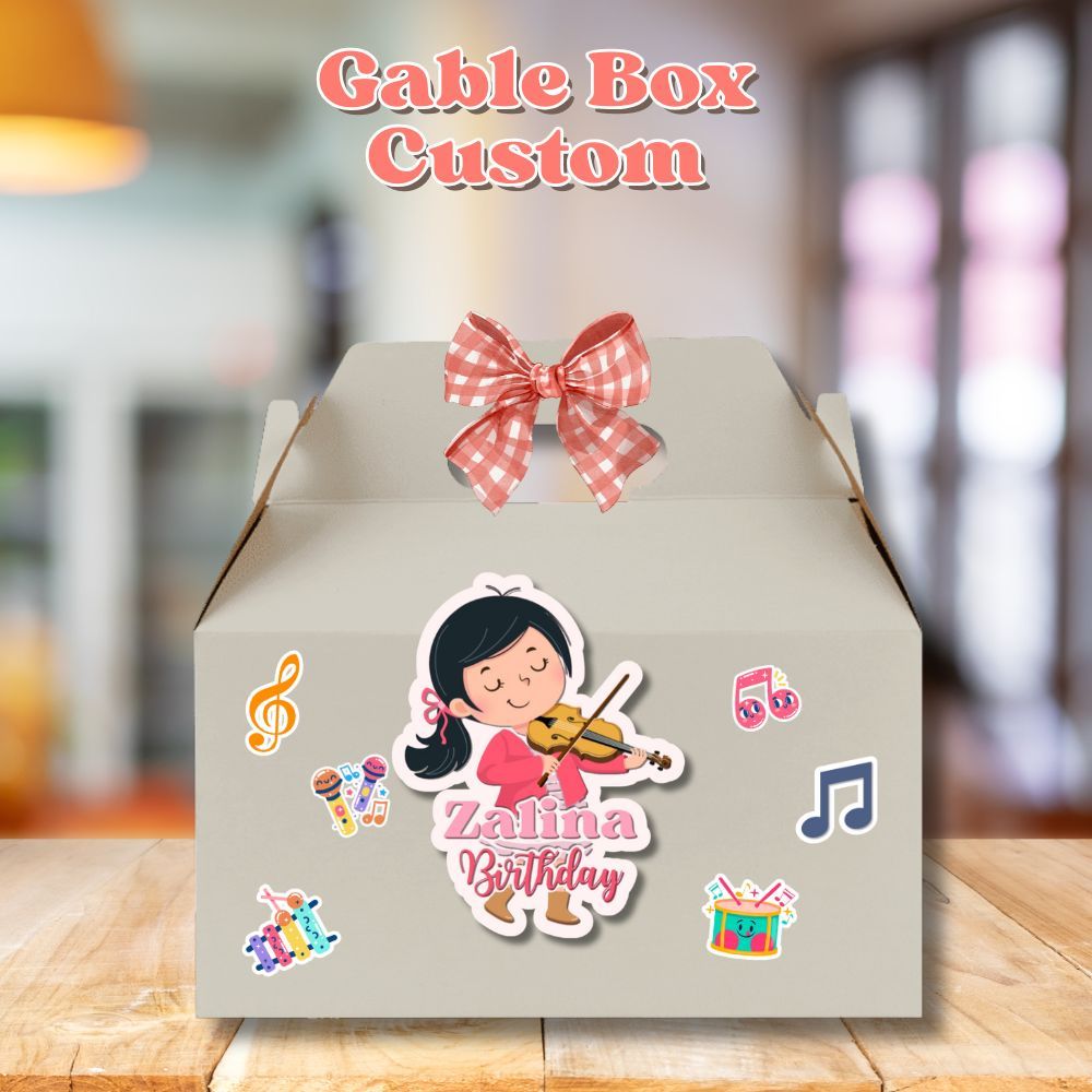 Box Jinjing Aesthetic | Gable Box Custom | Gift Box Estetik Lucu untuk Kado, Souvenir, Hampers custo