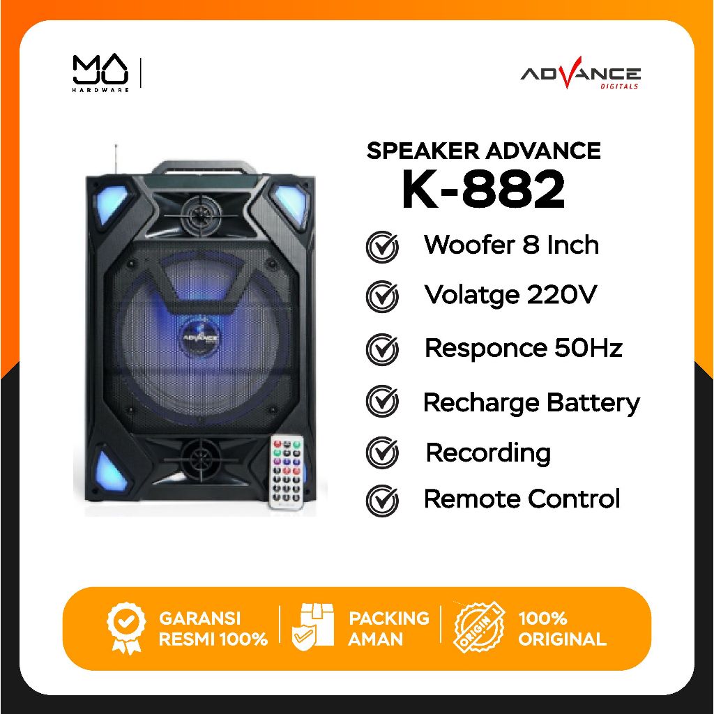 Speaker Advance K-882 - Garansi Resmi