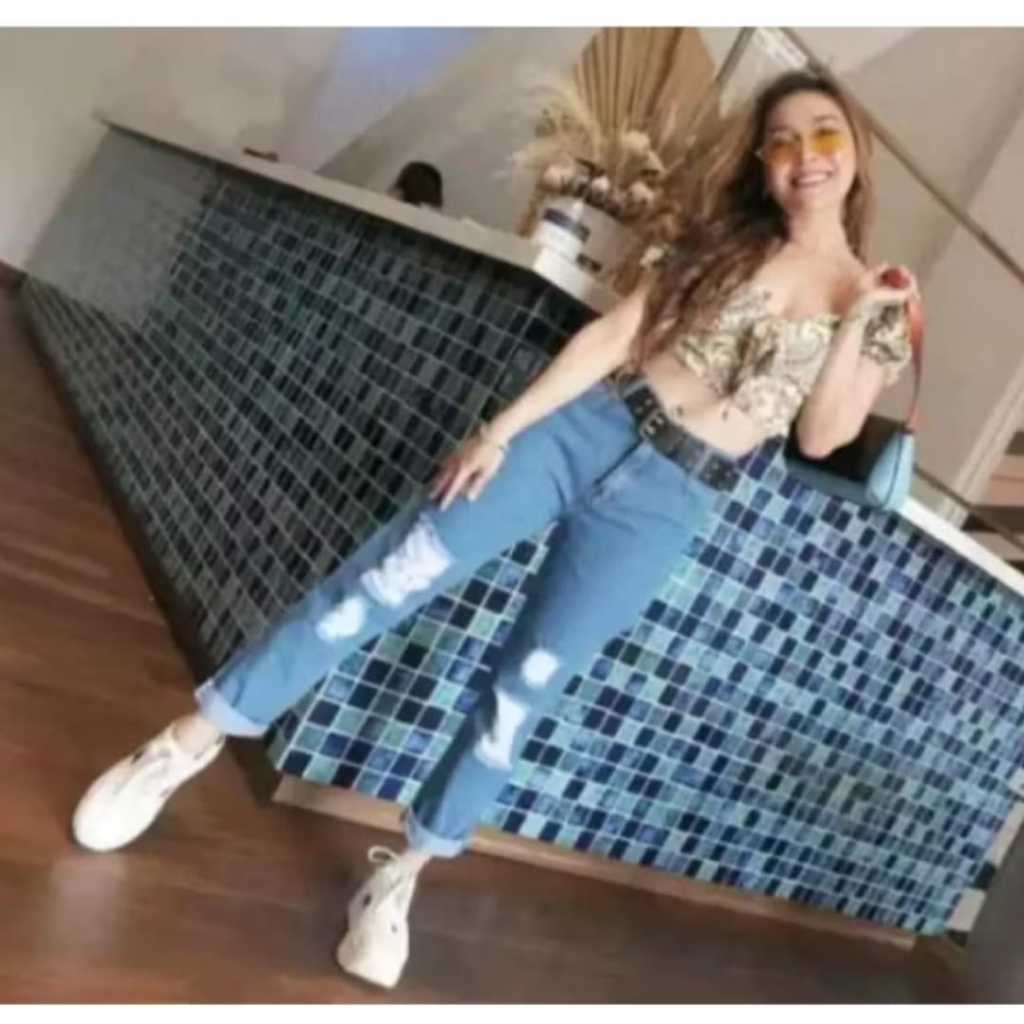 Celana sobek lapis,Celana jeans sobek,Celana jeans cewek,celana kekinian