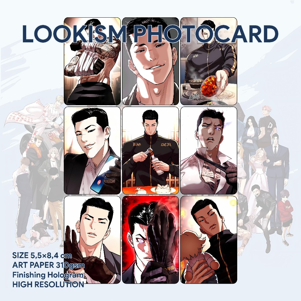 Photocard Lookism isi 9 / Photo Card manhwa Lookism Unofficial